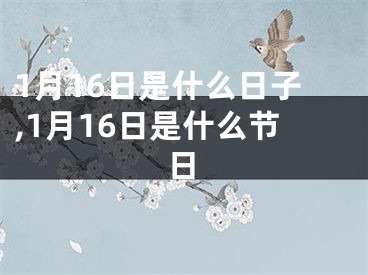 1月16日是什么日子,1月16日是什么节日