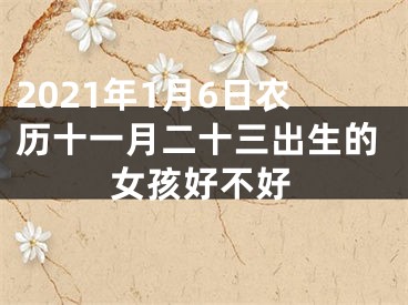 2021年1月6日农历十一月二十三出生的女孩好不好