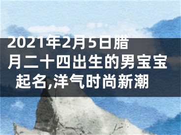 2021年2月5日腊月二十四出生的男宝宝起名,洋气时尚新潮