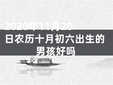 2020年11月20日农历十月初六出生的男孩好吗