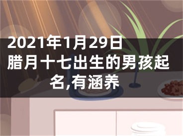 2021年1月29日腊月十七出生的男孩起名,有涵养