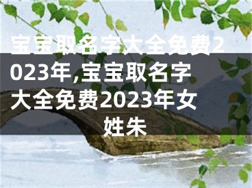 宝宝取名字大全免费2023年,宝宝取名字大全免费2023年女姓朱