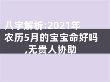 八字解析:2021年农历5月的宝宝命好吗,无贵人协助