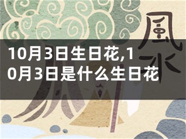 10月3日生日花,10月3日是什么生日花