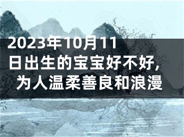 2023年10月11日出生的宝宝好不好,为人温柔善良和浪漫