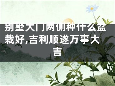 别墅大门两侧种什么盆栽好,吉利顺遂万事大吉