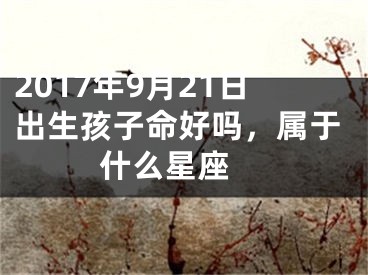 2017年9月21日出生孩子命好吗，属于什么星座 