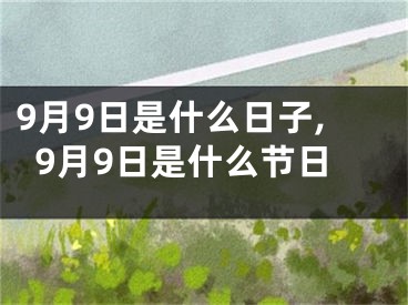 9月9日是什么日子,9月9日是什么节日