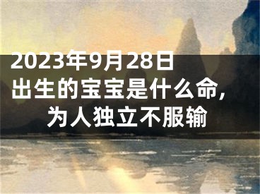 2023年9月28日出生的宝宝是什么命,为人独立不服输