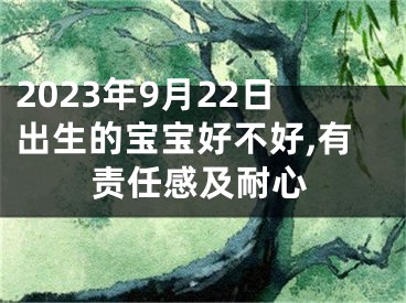 2023年9月22日出生的宝宝好不好,有责任感及耐心