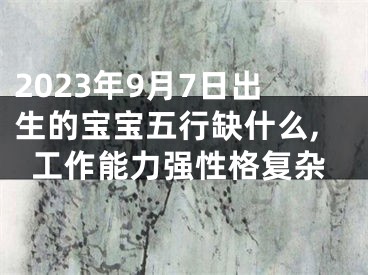 2023年9月7日出生的宝宝五行缺什么,工作能力强性格复杂