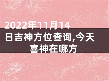 2022年11月14日吉神方位查询,今天喜神在哪方