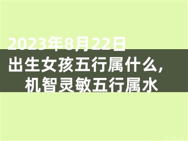 2023年8月22日出生女孩五行属什么,机智灵敏五行属水