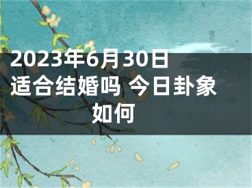 2023年6月30日适合结婚吗 今日卦象如何 