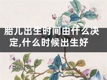 胎儿出生时间由什么决定,什么时候出生好