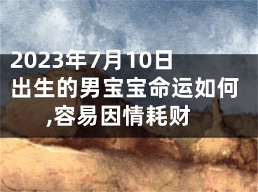 2023年7月10日出生的男宝宝命运如何,容易因情耗财