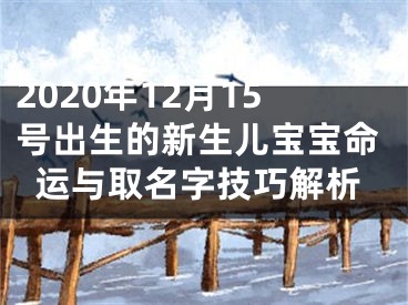 2020年12月15号出生的新生儿宝宝命运与取名字技巧解析