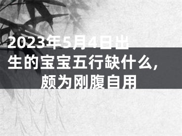 2023年5月4日出生的宝宝五行缺什么,颇为刚腹自用