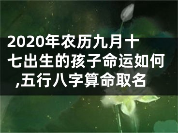 2020年农历九月十七出生的孩子命运如何,五行八字算命取名