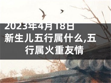 2023年4月18日新生儿五行属什么,五行属火重友情