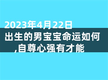 2023年4月22日出生的男宝宝命运如何,自尊心强有才能