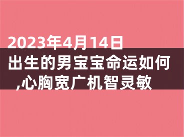 2023年4月14日出生的男宝宝命运如何,心胸宽广机智灵敏