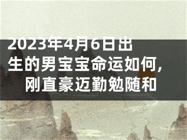 2023年4月6日出生的男宝宝命运如何,刚直豪迈勤勉随和