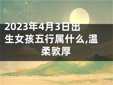 2023年4月3日出生女孩五行属什么,温柔敦厚