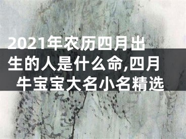 2021年农历四月出生的人是什么命,四月牛宝宝大名小名精选