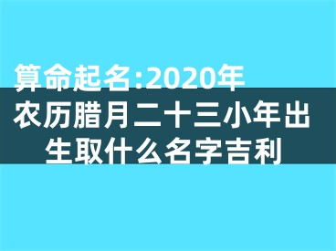 算命起名:2020年农历腊月二十三小年出生取什么名字吉利