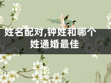 姓名配对,钟姓和哪个姓通婚最佳