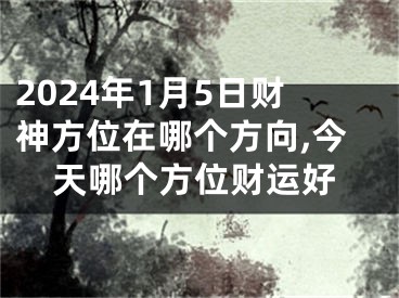 2024年1月5日财神方位在哪个方向,今天哪个方位财运好