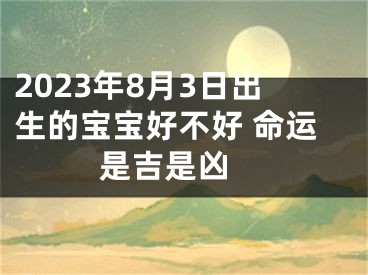 2023年8月3日出生的宝宝好不好 命运是吉是凶 