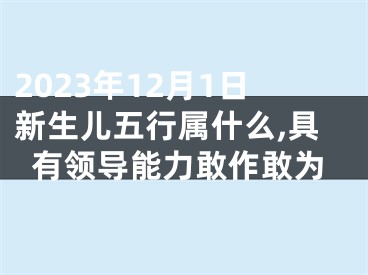 2023年12月1日新生儿五行属什么,具有领导能力敢作敢为