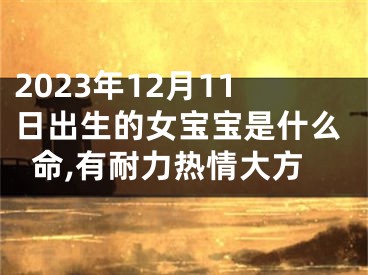 2023年12月11日出生的女宝宝是什么命,有耐力热情大方