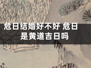 危日结婚好不好 危日是黄道吉日吗