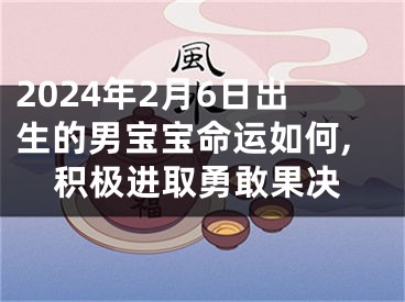 2024年2月6日出生的男宝宝命运如何,积极进取勇敢果决