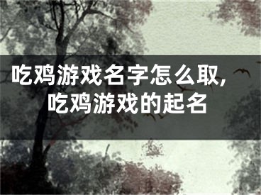 吃鸡游戏名字怎么取,吃鸡游戏的起名