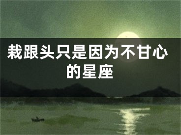 栽跟头只是因为不甘心的星座