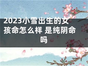 2023小雪出生的女孩命怎么样 是纯阴命吗