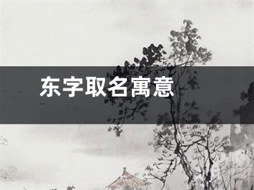  东字取名寓意 