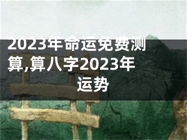 2023年命运免费测算,算八字2023年运势