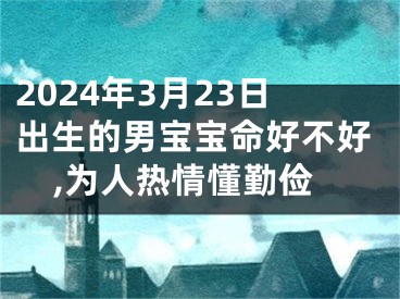 2024年3月23日出生的男宝宝命好不好,为人热情懂勤俭