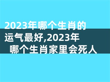 2023年哪个生肖的运气最好,2023年哪个生肖家里会死人