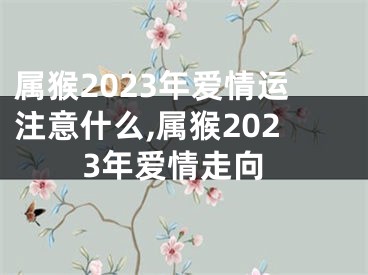 属猴2023年爱情运注意什么,属猴2023年爱情走向