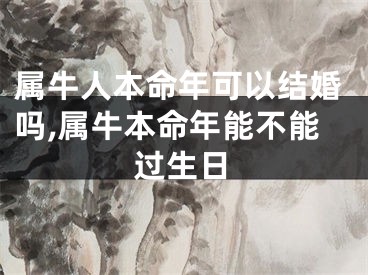 属牛人本命年可以结婚吗,属牛本命年能不能过生日