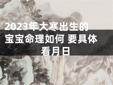 2023年大寒出生的宝宝命理如何 要具体看月日