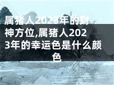 属猪人2023年的财神方位,属猪人2023年的幸运色是什么颜色