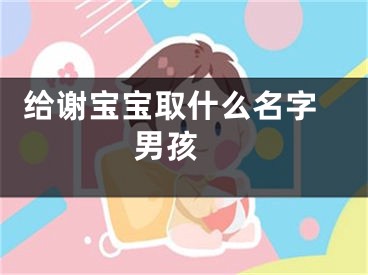  给谢宝宝取什么名字男孩 