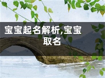 宝宝起名解析,宝宝 取名